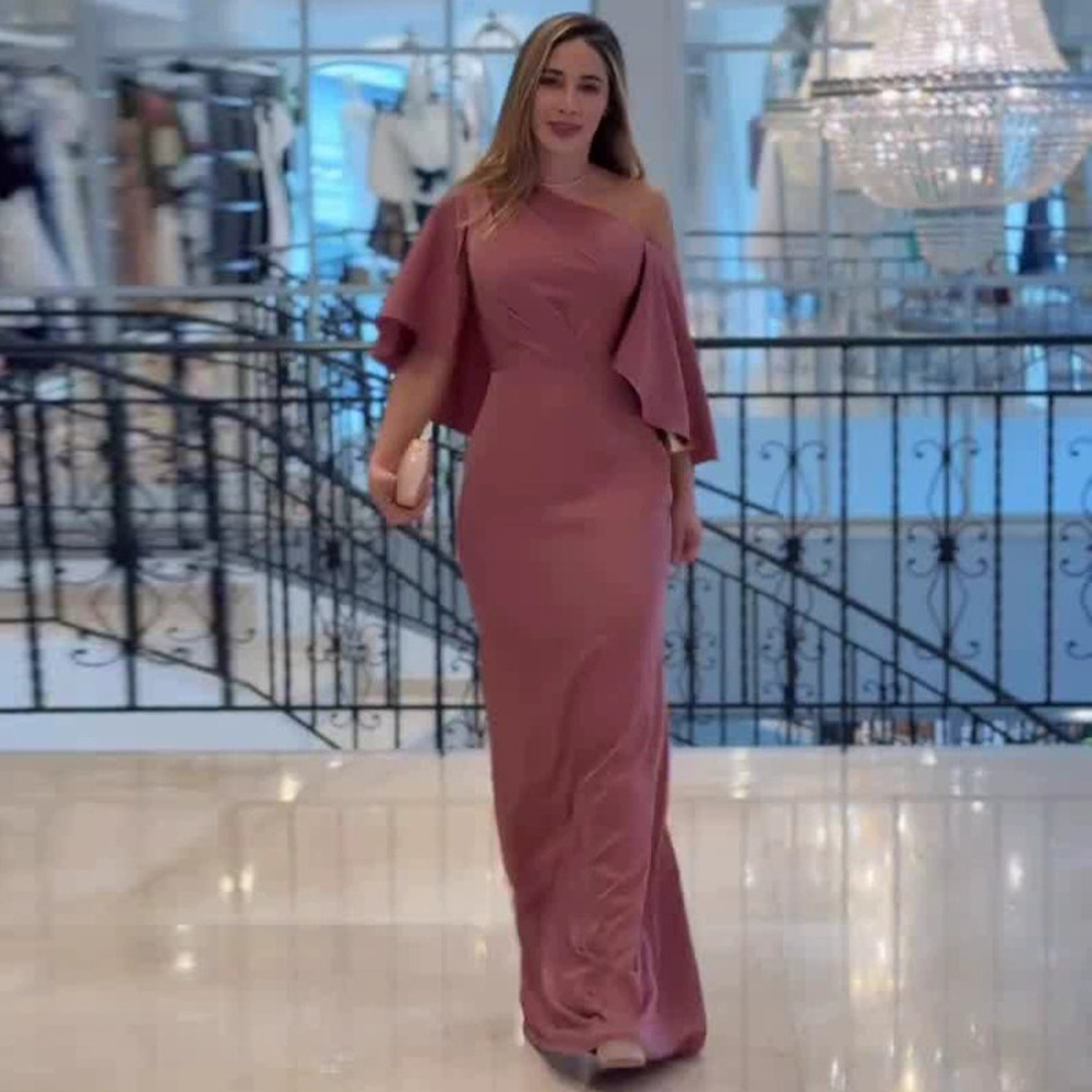 Forever 21 Elegant Summer Asymmetric Ruffle Sleeve Bodycon Maxi Dress